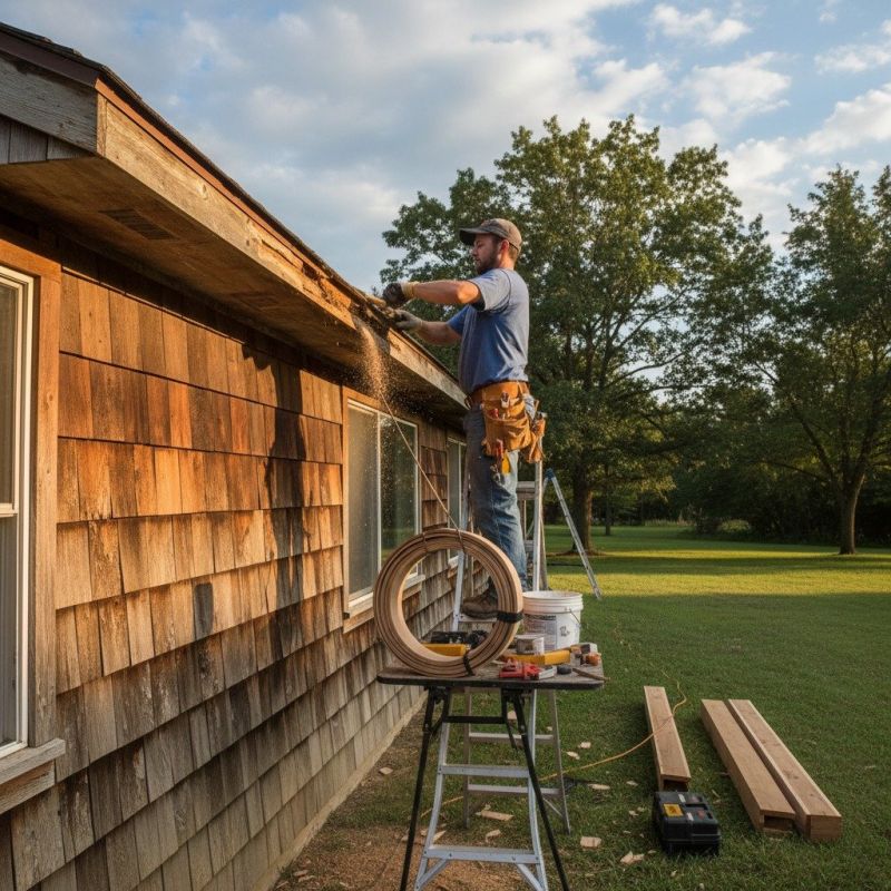 Wood Gutter Installation